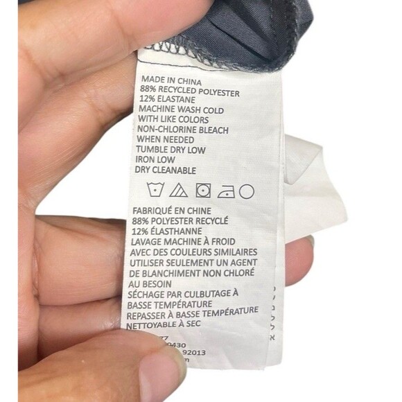 Prana Natassa Dress Women's Sz S Gray Charcoal Roll Tab Sleeve Shift‎ - Picture 9 of 12